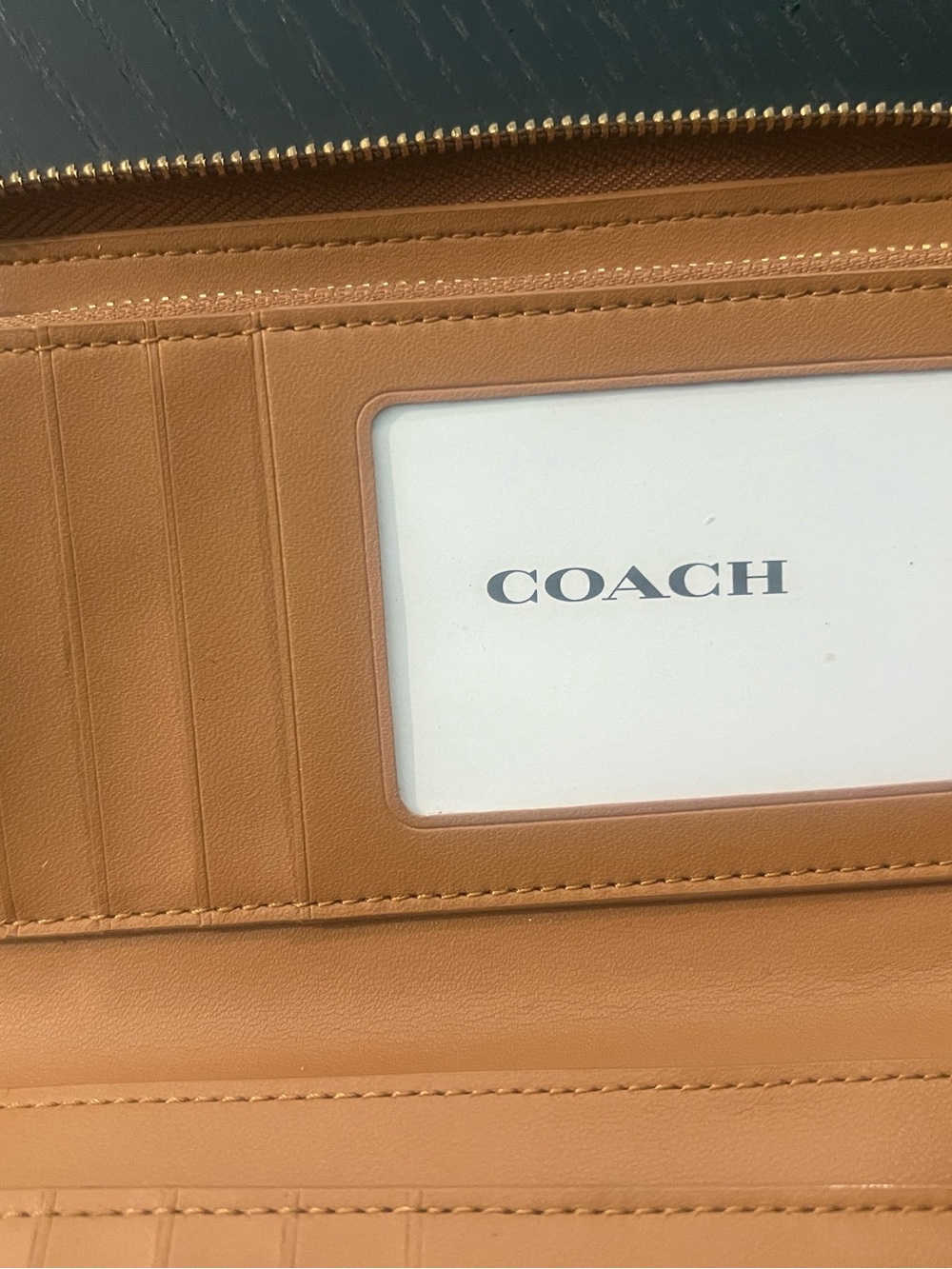 Coach Brown Embroidered Leather Wallet - Picture 5 of 11